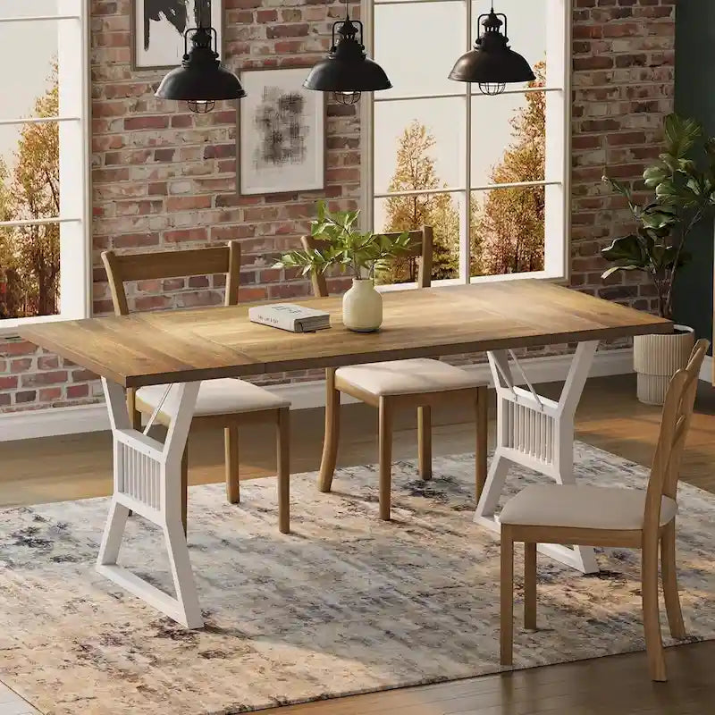 Table de cuisine et salle à manger en métal pour 4-6 personnes - N/A