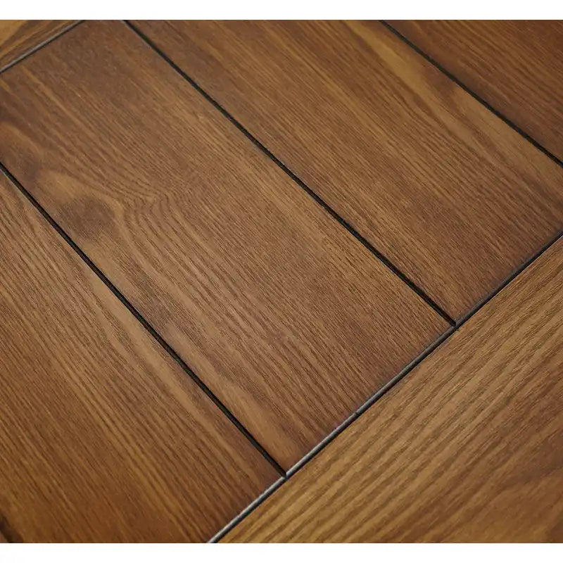 Table d'appoint industrielle avec étagère inférieure - 22 - Marron et noir