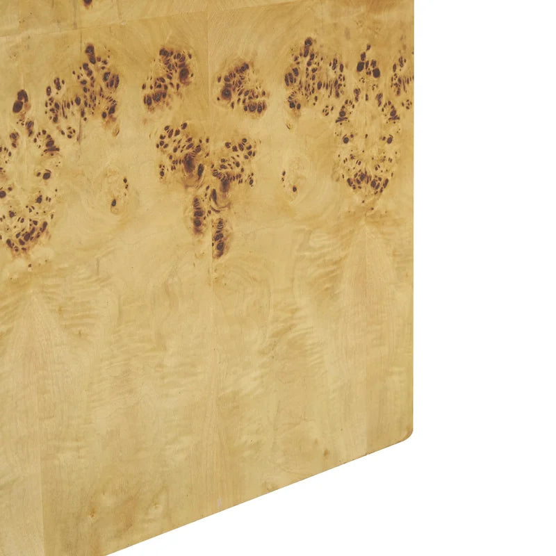 Table d'appoint carrée en bois avec motifs de grain de bois - Marron
