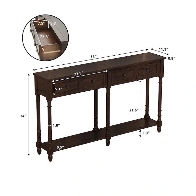 Console Table Table d'appoint facile à assembler