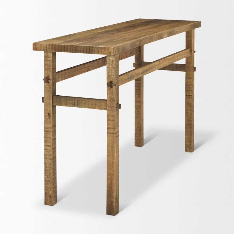 Petite console en bois blond