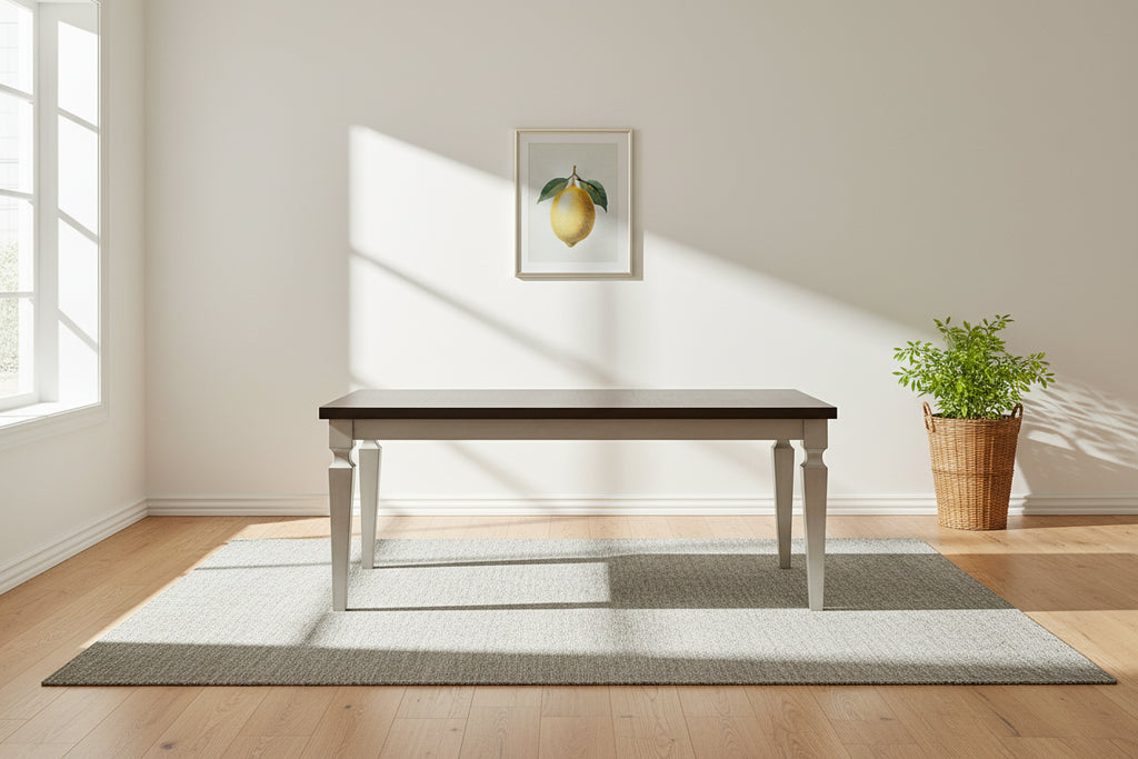 Table basse 3 pièces en bois massif style campagne française de 48 po