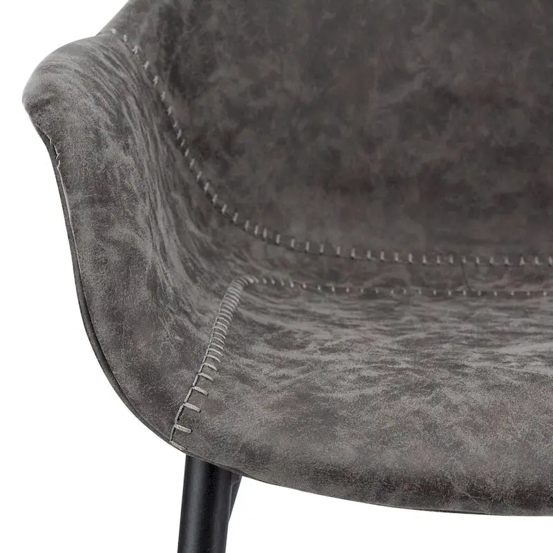 Chaise de salle à manger avec pieds en métal, lot de 2 - Vert olive - 24,5Px25,2Lx33H
