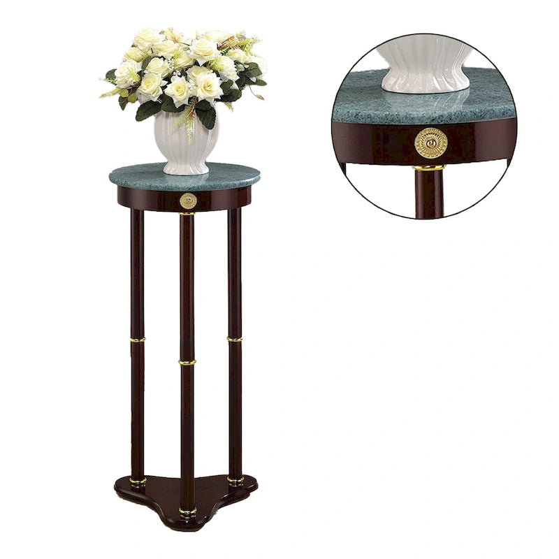 Table d'appoint ronde en marbre, Merlot