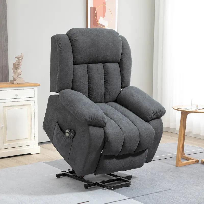 Fauteuil inclinable releveur électrique pour personnes âgées de grande taille avec massage