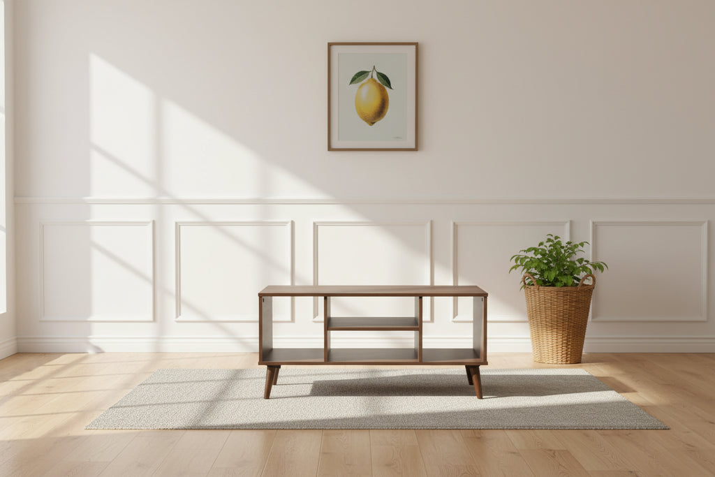 Table basse finition noyer