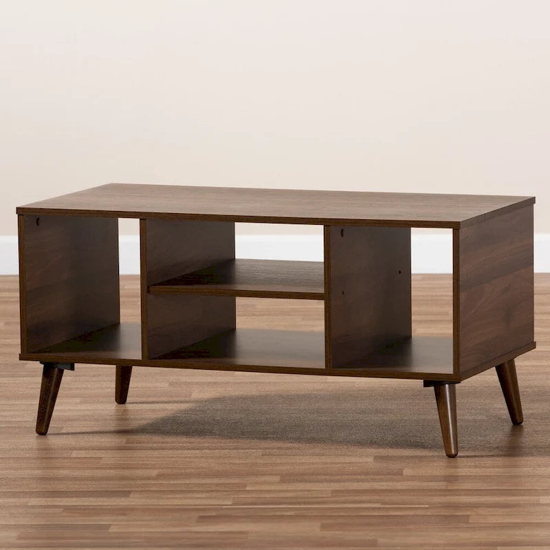 Table basse finition noyer