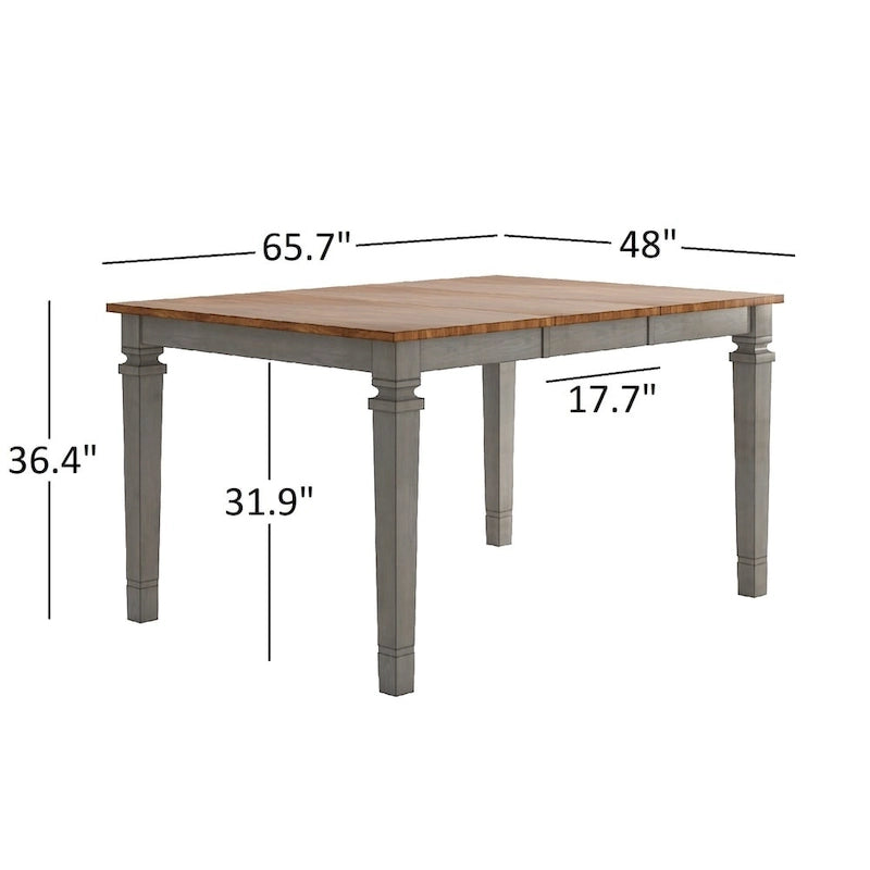 Table de salle à manger en bois hauteur comptoir par