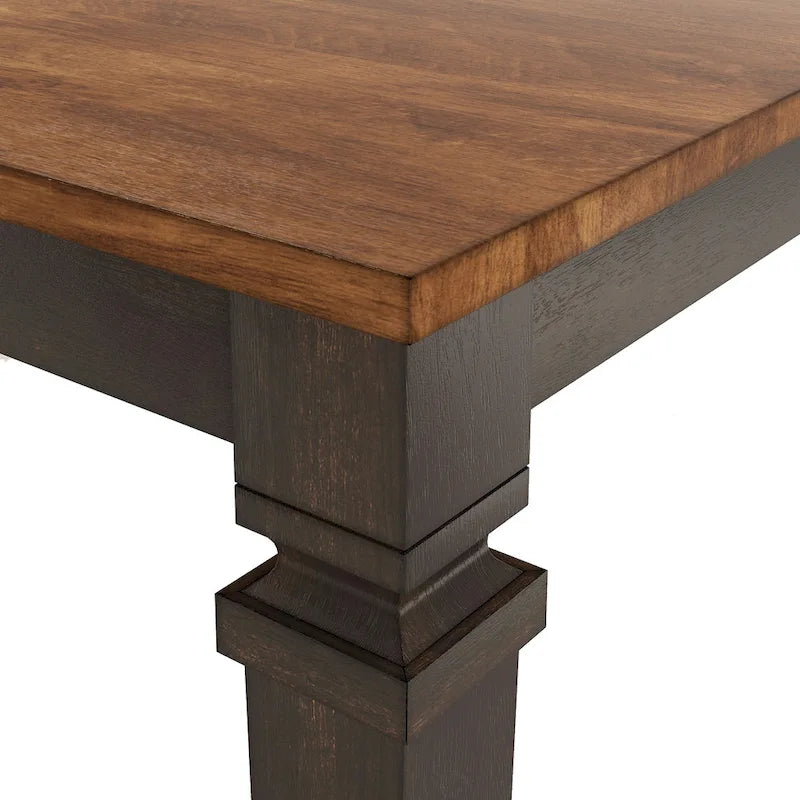 Table de salle à manger en bois hauteur comptoir par