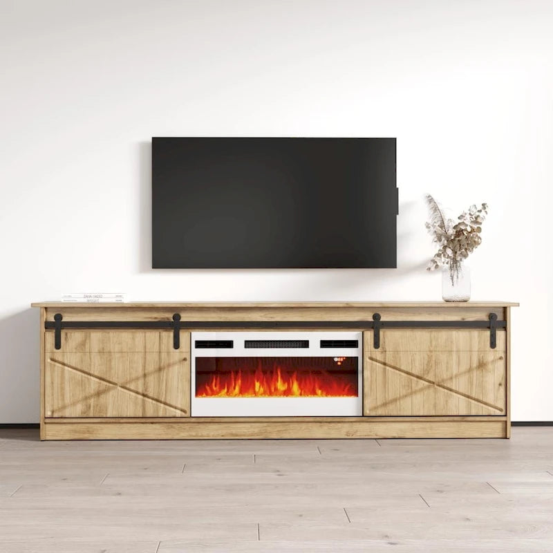 Meuble TV 79 avec cheminée électrique