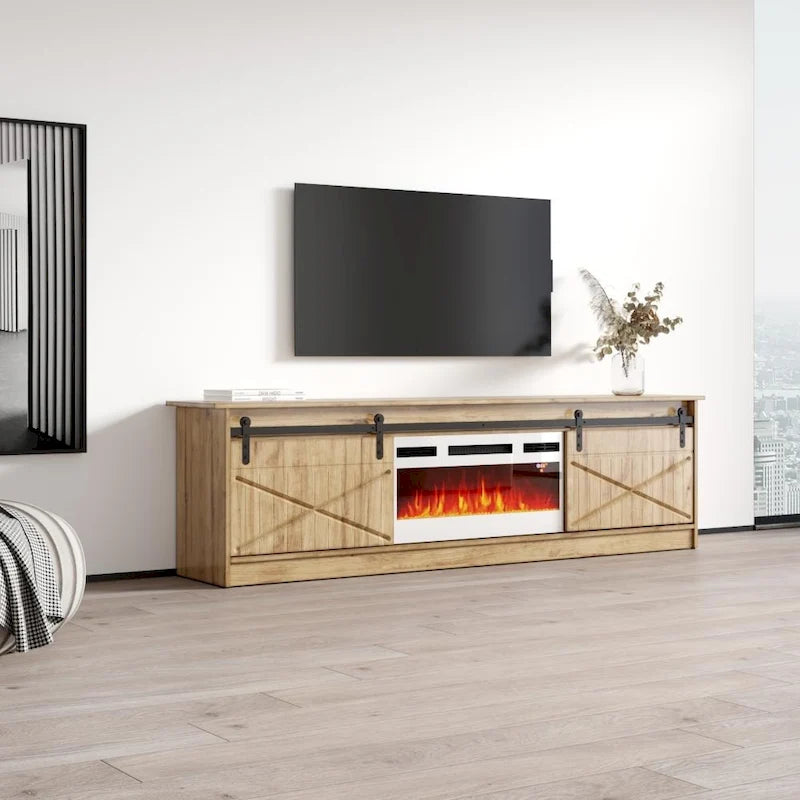 Meuble TV 79 avec cheminée électrique