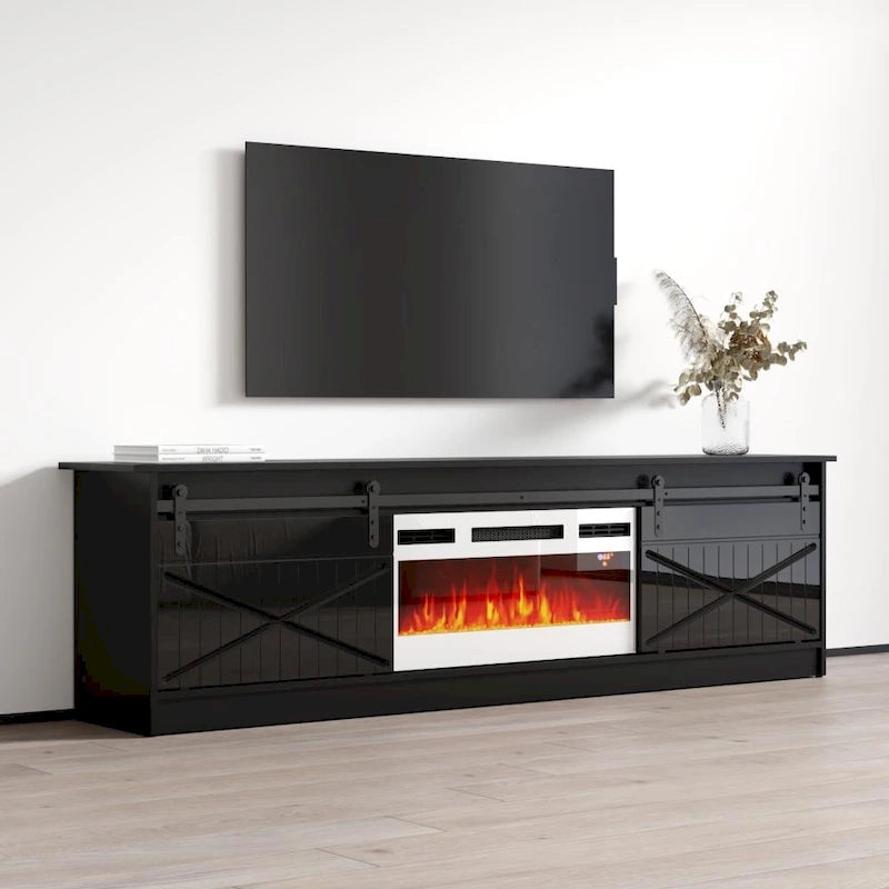Meuble TV 79 avec cheminée électrique