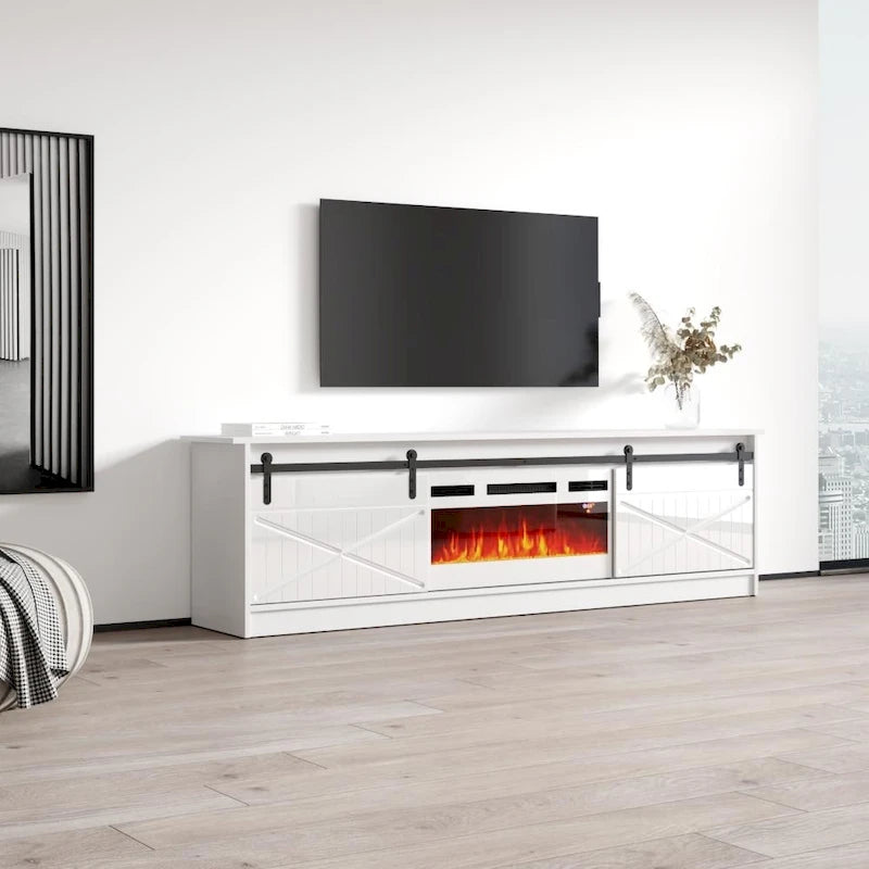 Meuble TV 79 avec cheminée électrique