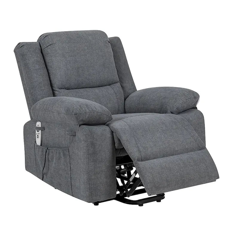 Fauteuil inclinable électrique de massage, relevable multifonction, avec minuterie