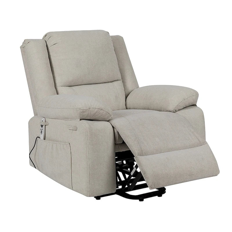 Fauteuil inclinable électrique de massage, relevable multifonction, avec minuterie