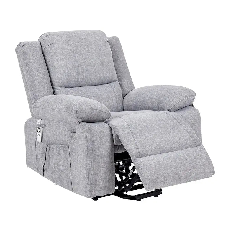 Fauteuil inclinable électrique de massage, relevable multifonction, avec minuterie