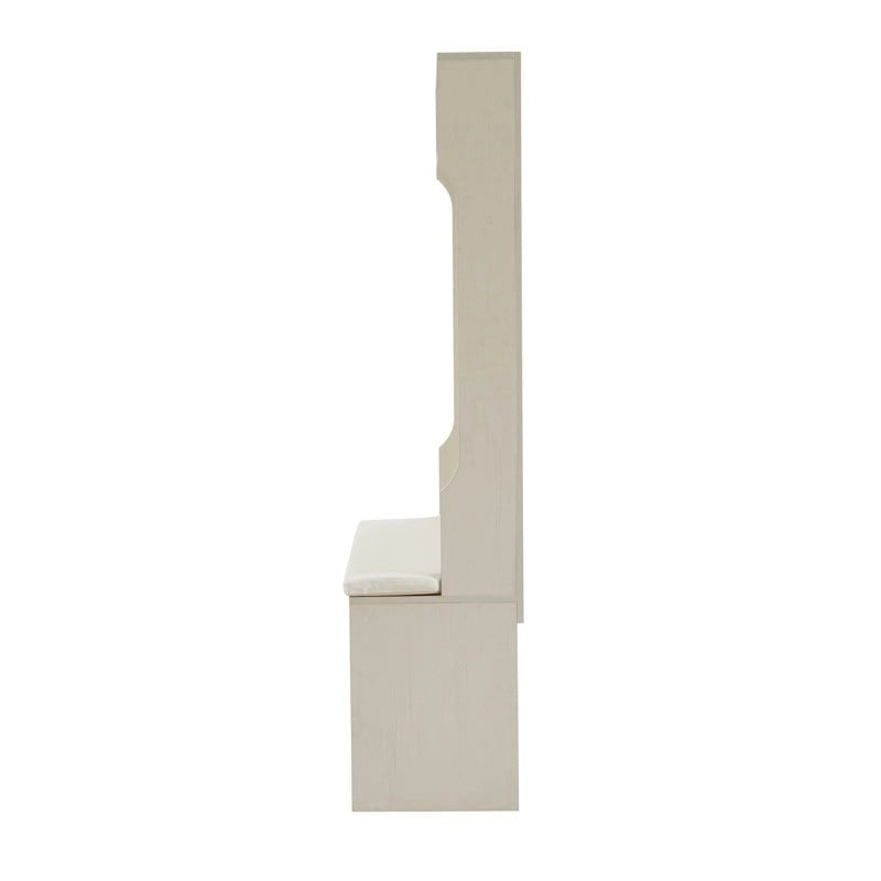 Porte-manteau en bois de 40,6 po avec banc et rangement à chaussures