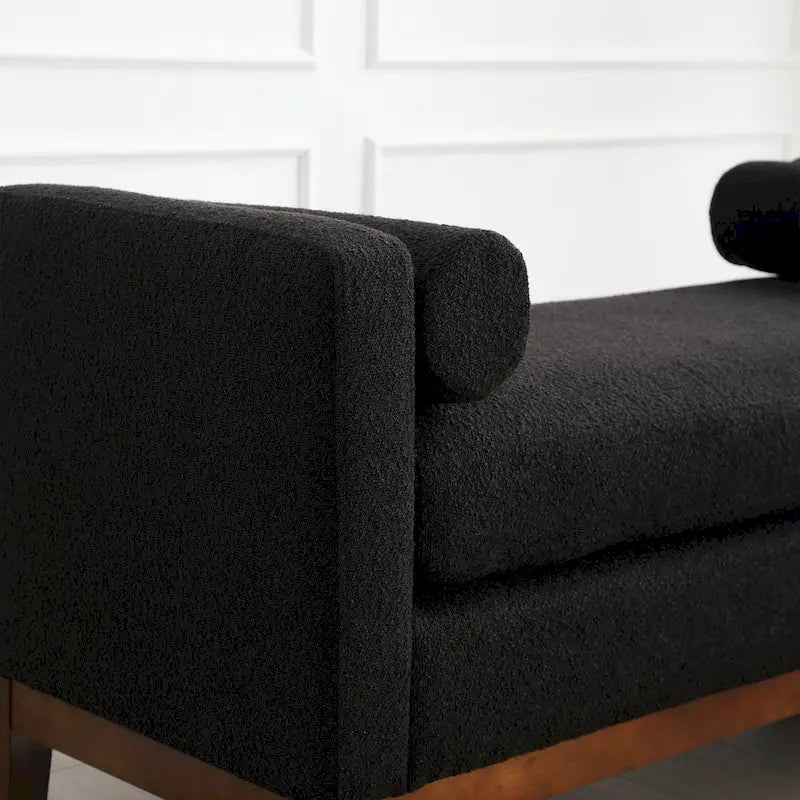 Banc élégant rembourré,avec pieds en bois
