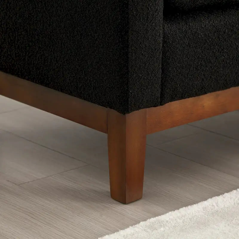 Banc élégant rembourré,avec pieds en bois