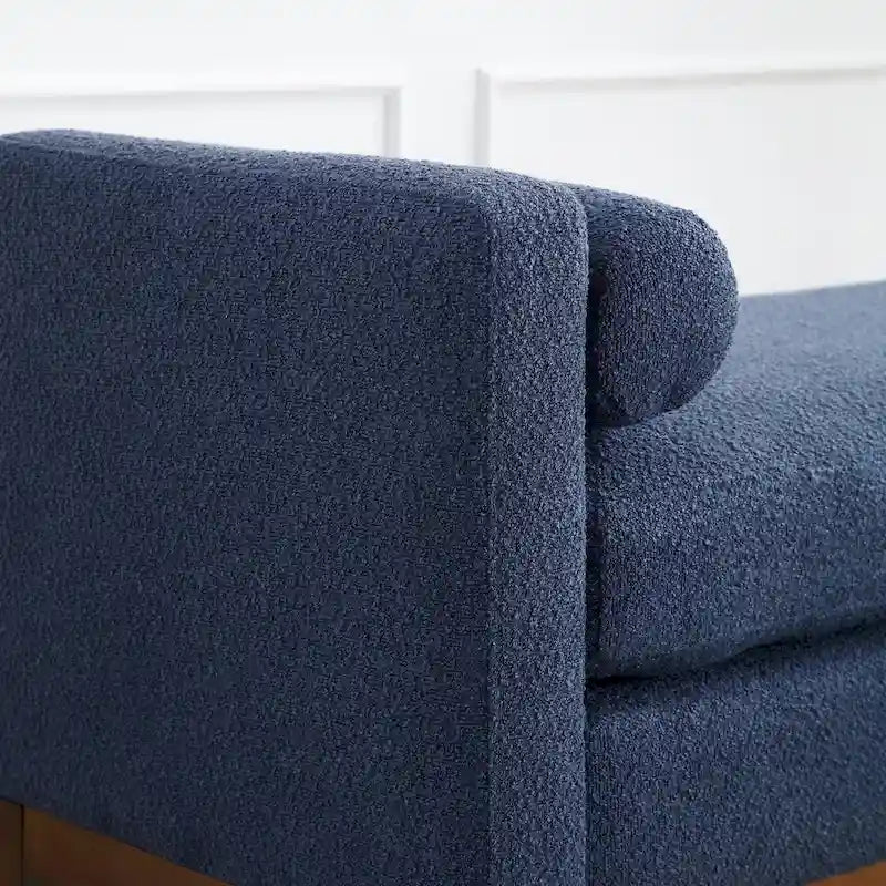 Banc élégant rembourré,avec pieds en bois