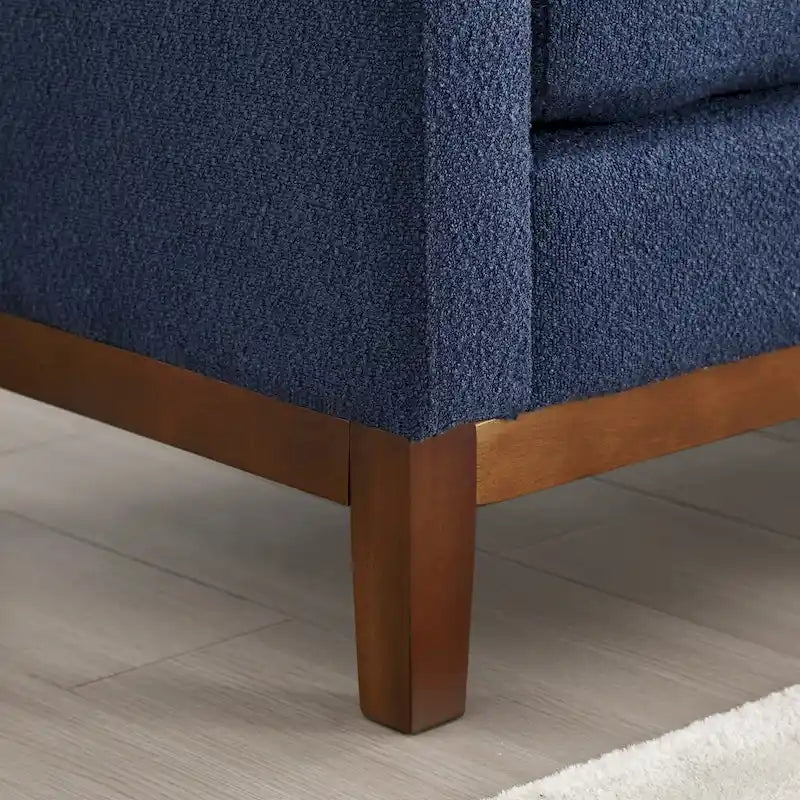 Banc élégant rembourré,avec pieds en bois