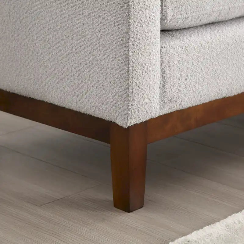 Banc élégant rembourré,avec pieds en bois