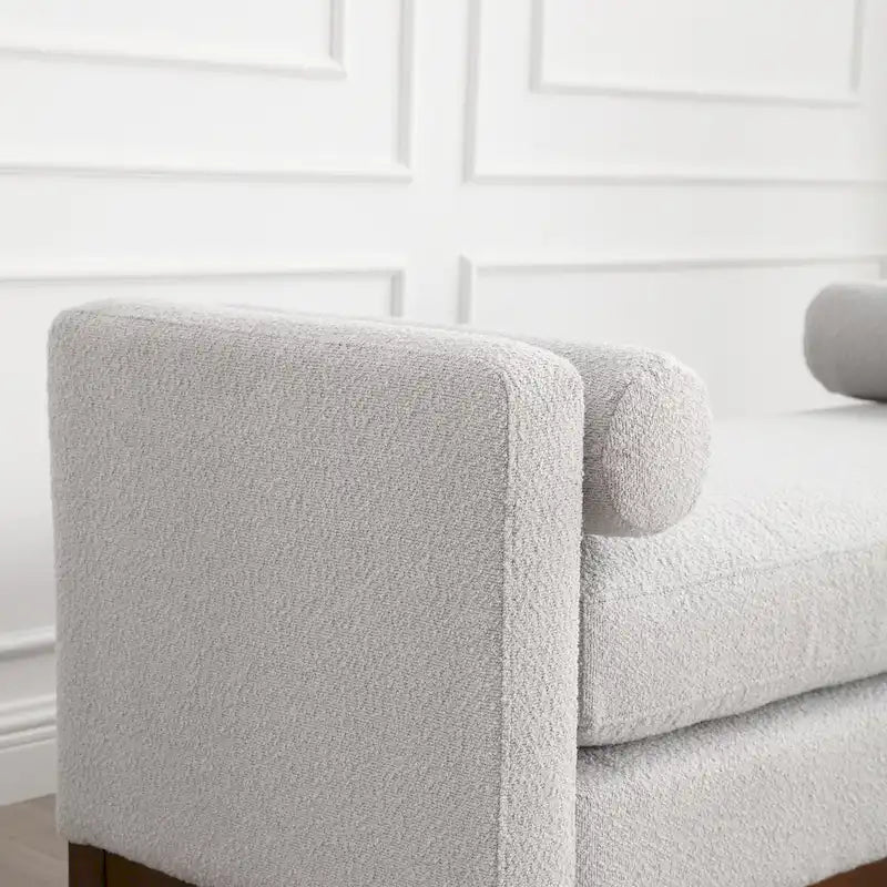 Banc élégant rembourré,avec pieds en bois