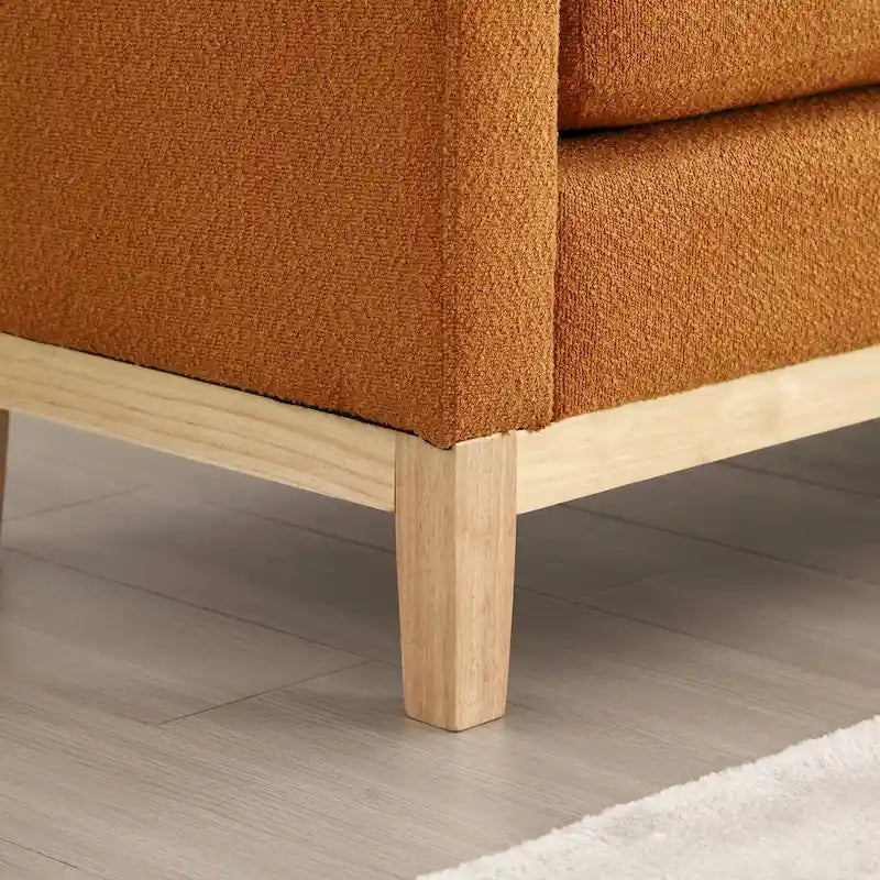 Banc élégant rembourré,avec pieds en bois