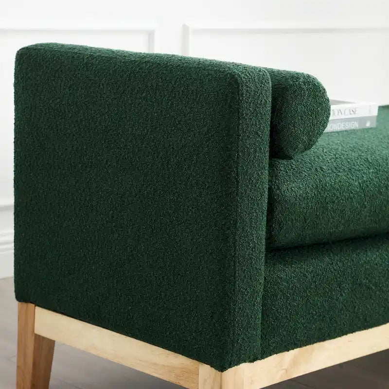 Banc élégant rembourré,avec pieds en bois