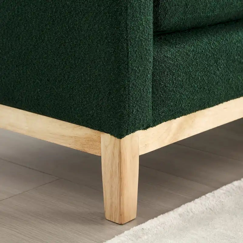 Banc élégant rembourré,avec pieds en bois