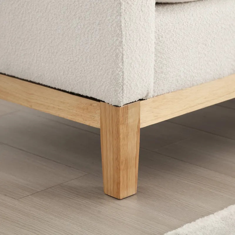 Banc élégant rembourré,avec pieds en bois