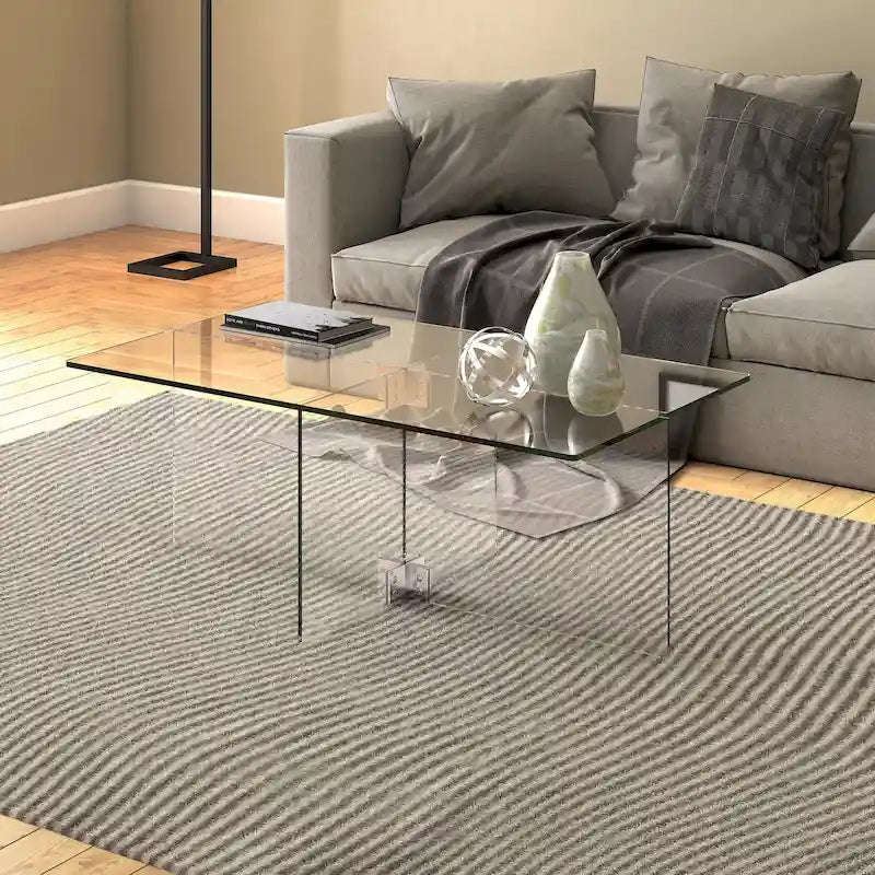 Table basse en verre Carlisle Silver Orchid