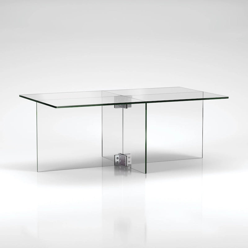 Table basse en verre Carlisle Silver Orchid