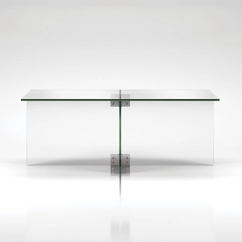 Table basse en verre Carlisle Silver Orchid