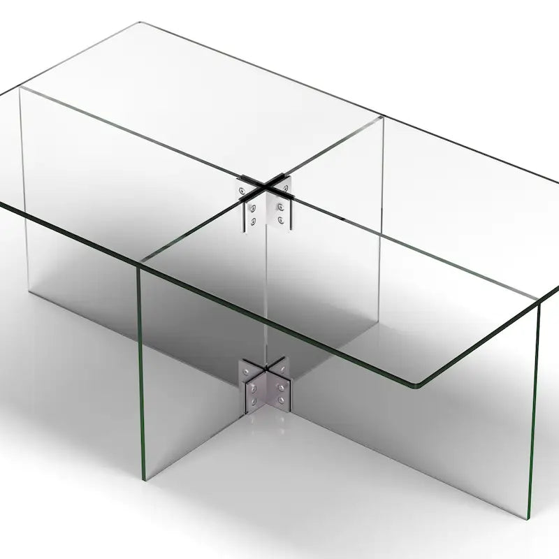 Table basse en verre Carlisle Silver Orchid