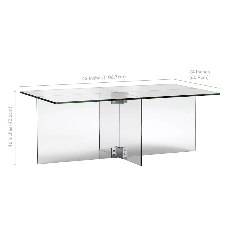 Table basse en verre Carlisle Silver Orchid