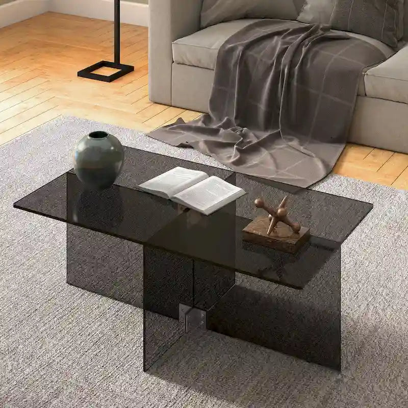 Table basse en verre Carlisle Silver Orchid