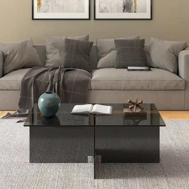 Table basse en verre Carlisle Silver Orchid