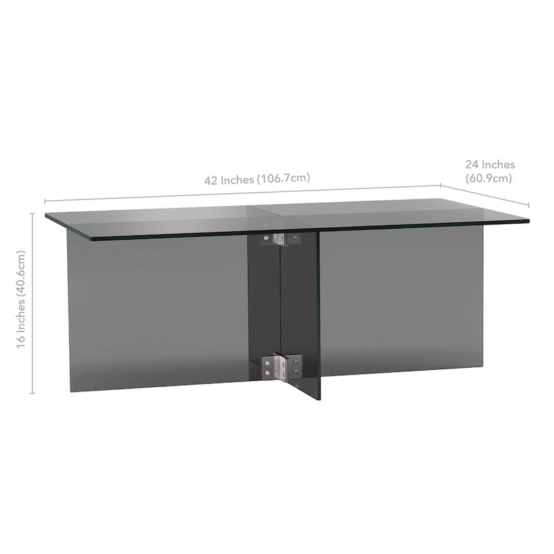 Table basse en verre Carlisle Silver Orchid