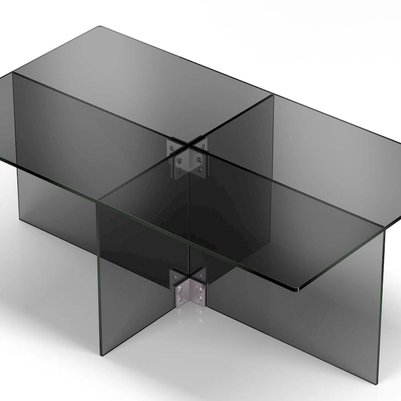 Table basse en verre Carlisle Silver Orchid