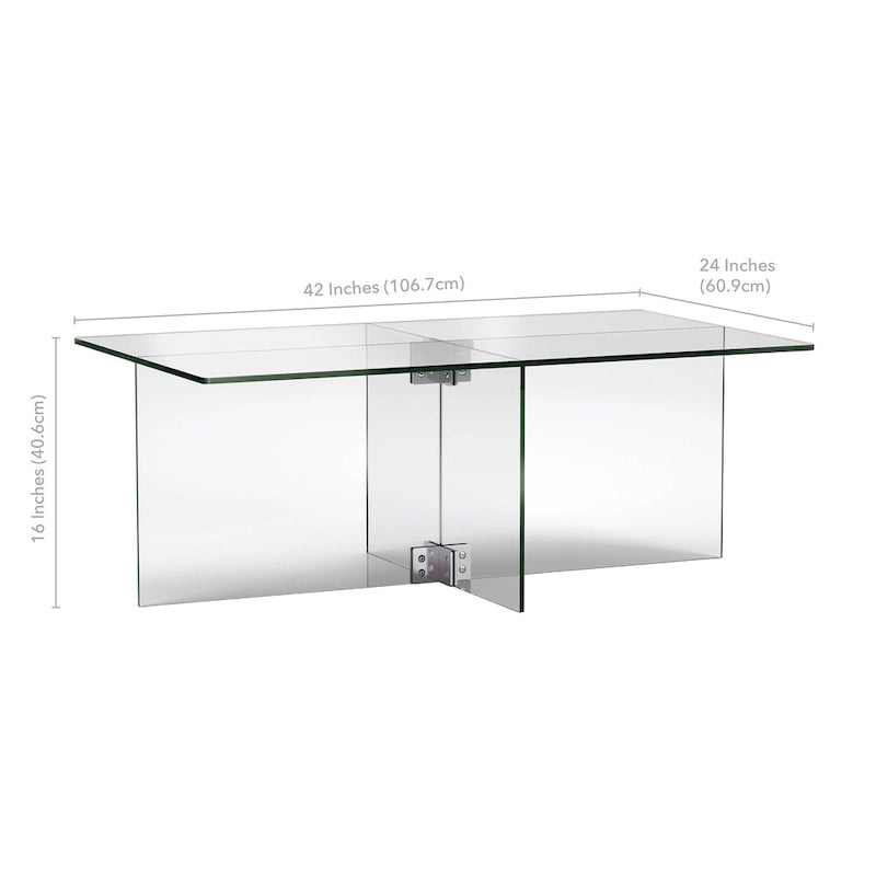 Table basse en verre Carlisle Silver Orchid