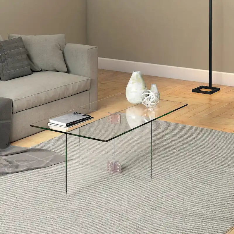 Table basse en verre Carlisle Silver Orchid