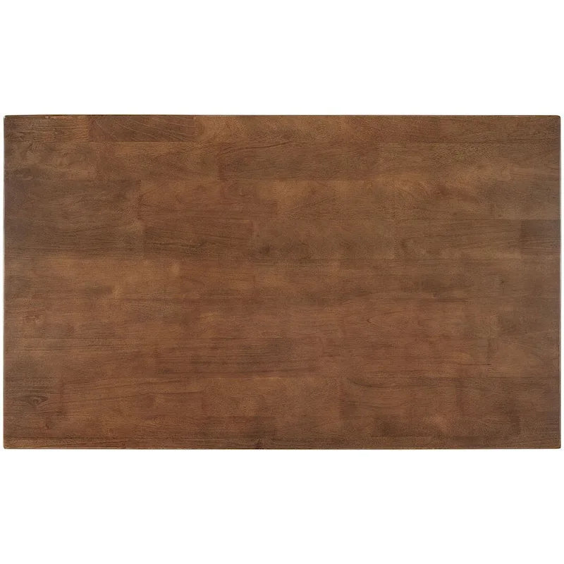 Îlot de cuisine fixe en bois massif de 45 po de style campagnard avec 2 étagères ouvertes