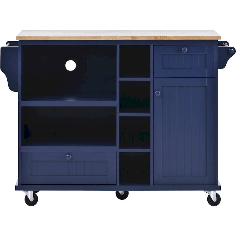 Meubles de rangement de cuisine avec armoires latérales en bois massif, armoires à micro-ondes, buffet