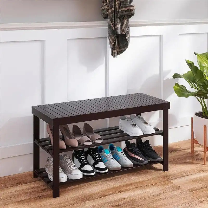 Banc range-chaussures en bambou