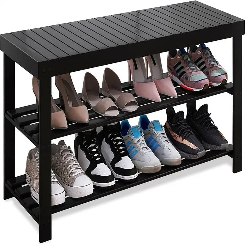 Banc range-chaussures en bambou