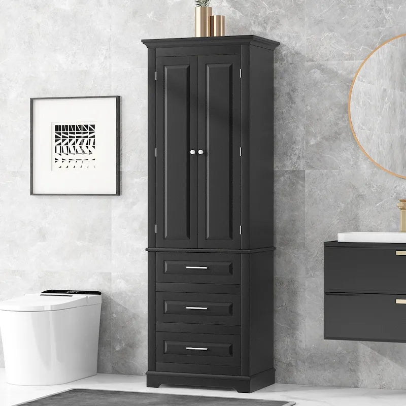 Meuble de rangement haut avec tiroirs pour salle de bain/bureau