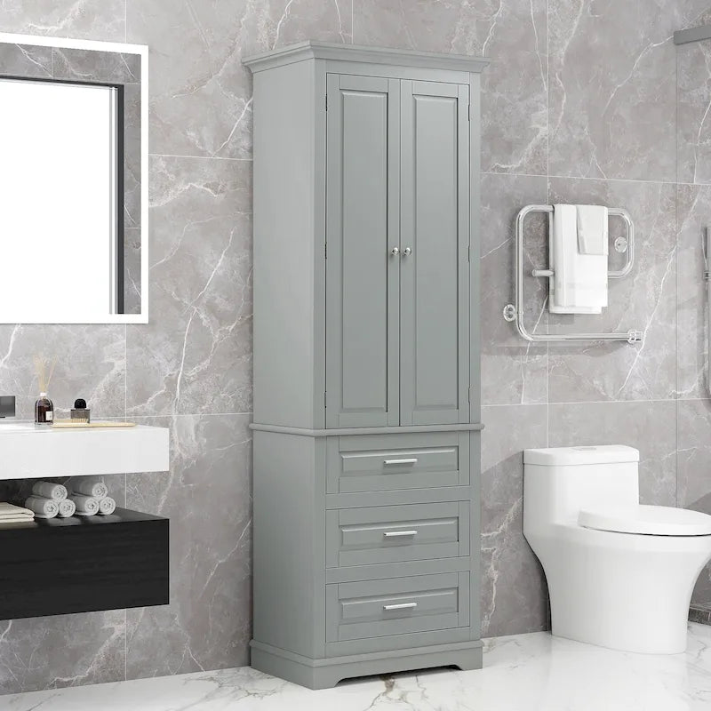 Meuble de rangement haut avec tiroirs pour salle de bain/bureau