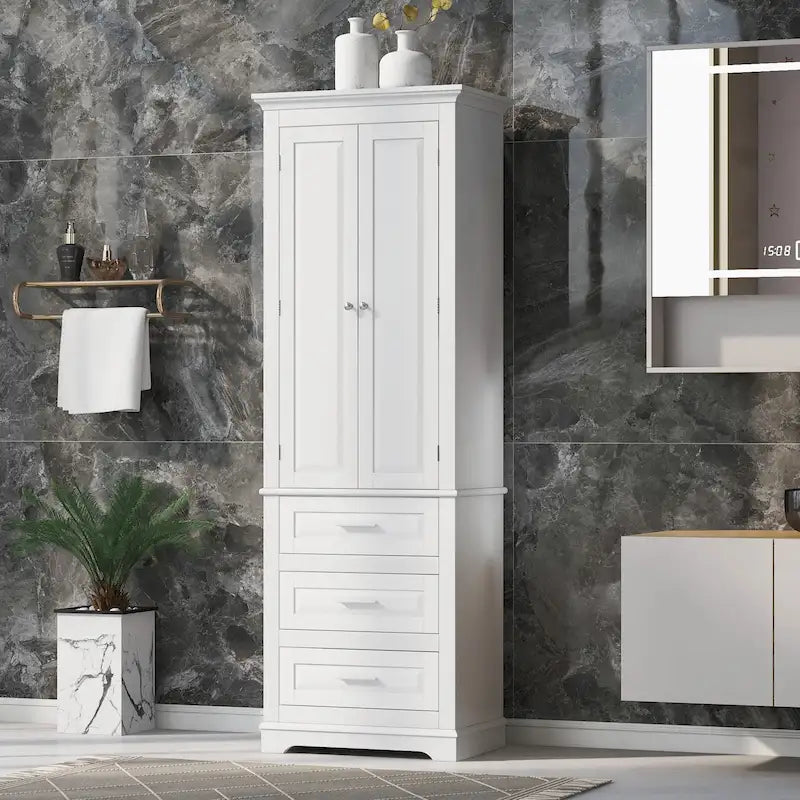Meuble de rangement haut avec tiroirs pour salle de bain/bureau