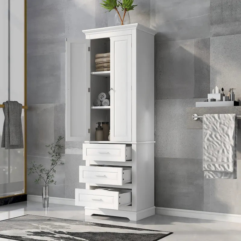 Meuble de rangement haut avec tiroirs pour salle de bain/bureau